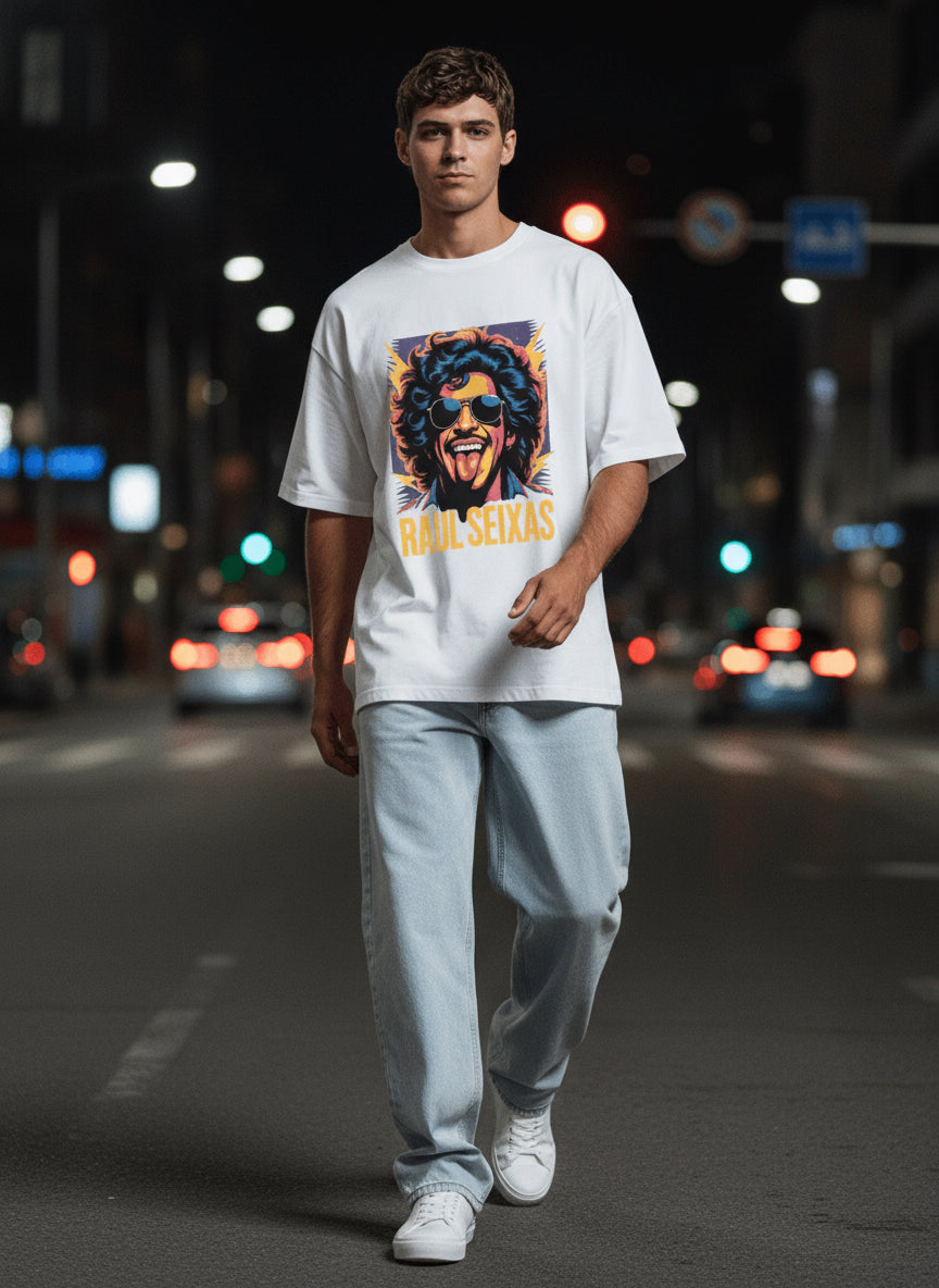 Rockstar Pop Art Oversized Tee