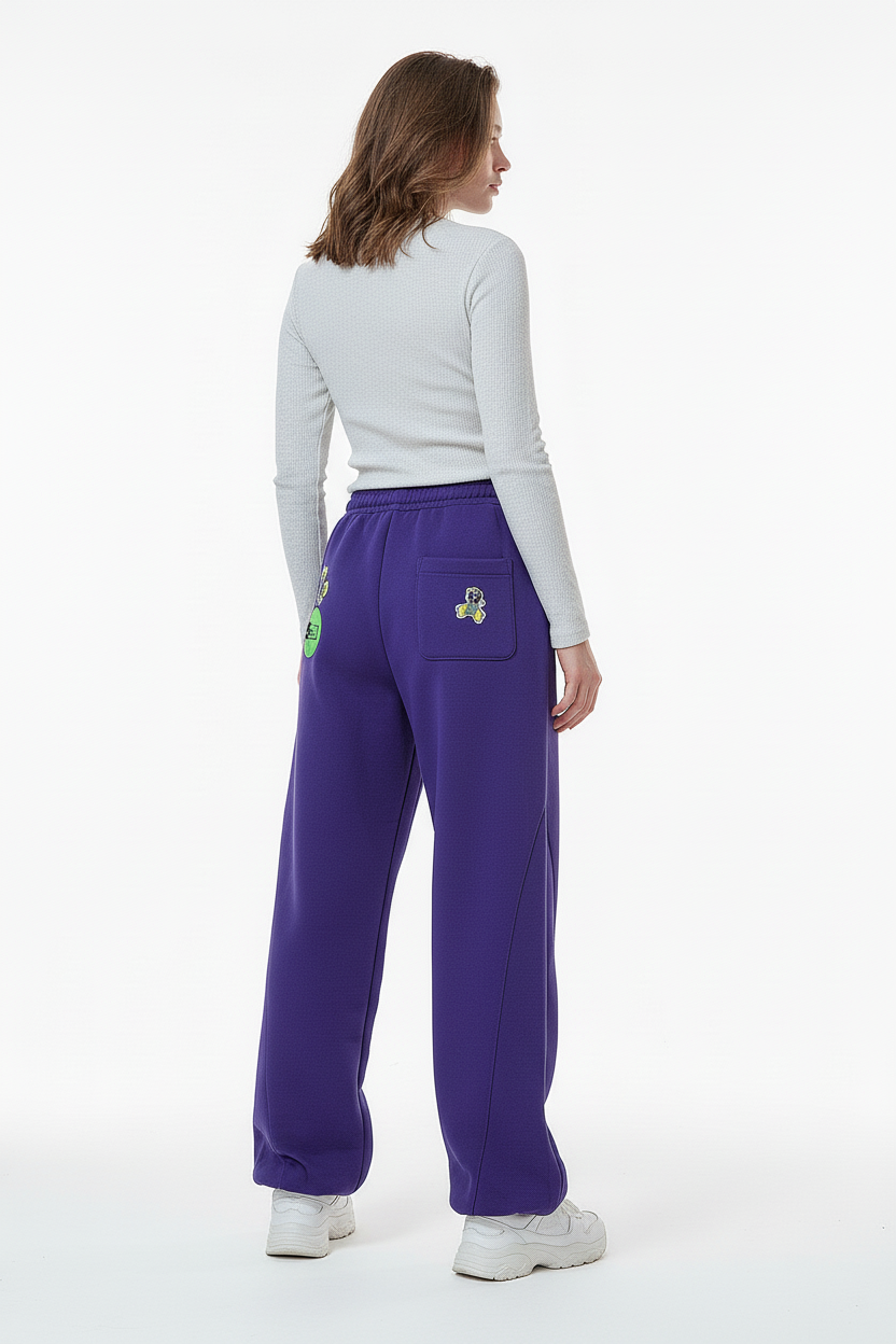 Purple Wide Leg Pants