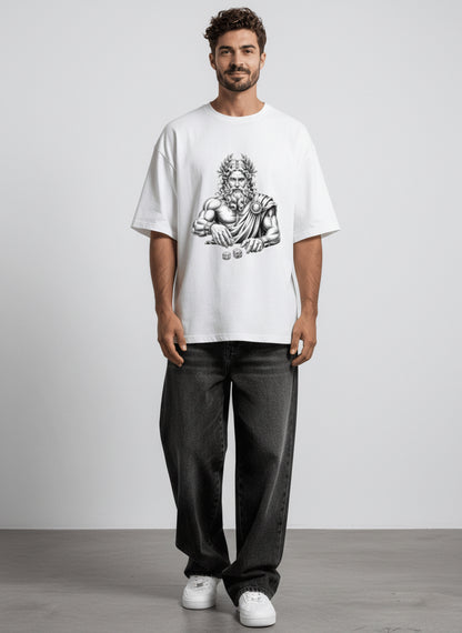 Greek God Graphic Oversized Tee