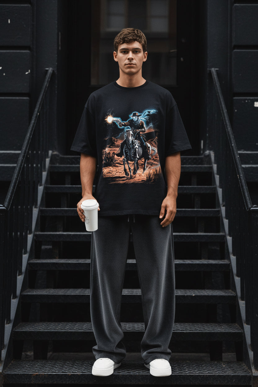 Cowboy Graphic Oversized Tee