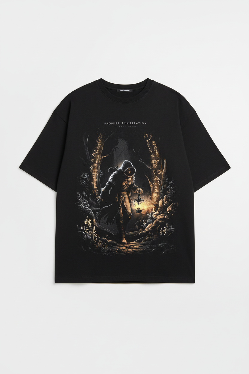 Mystical Illustration Oversized Tee