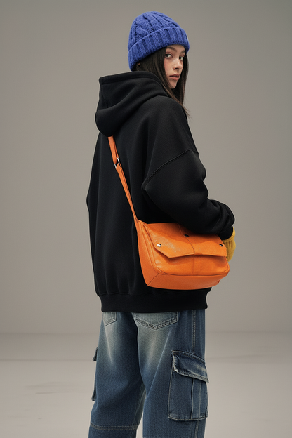 Black Vibe-State Multi-Patch Hoodie