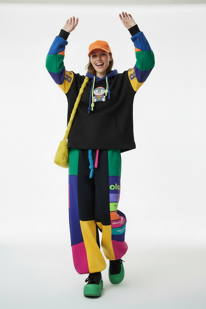 Black Vibe-Patch Multi-Color Panel Set