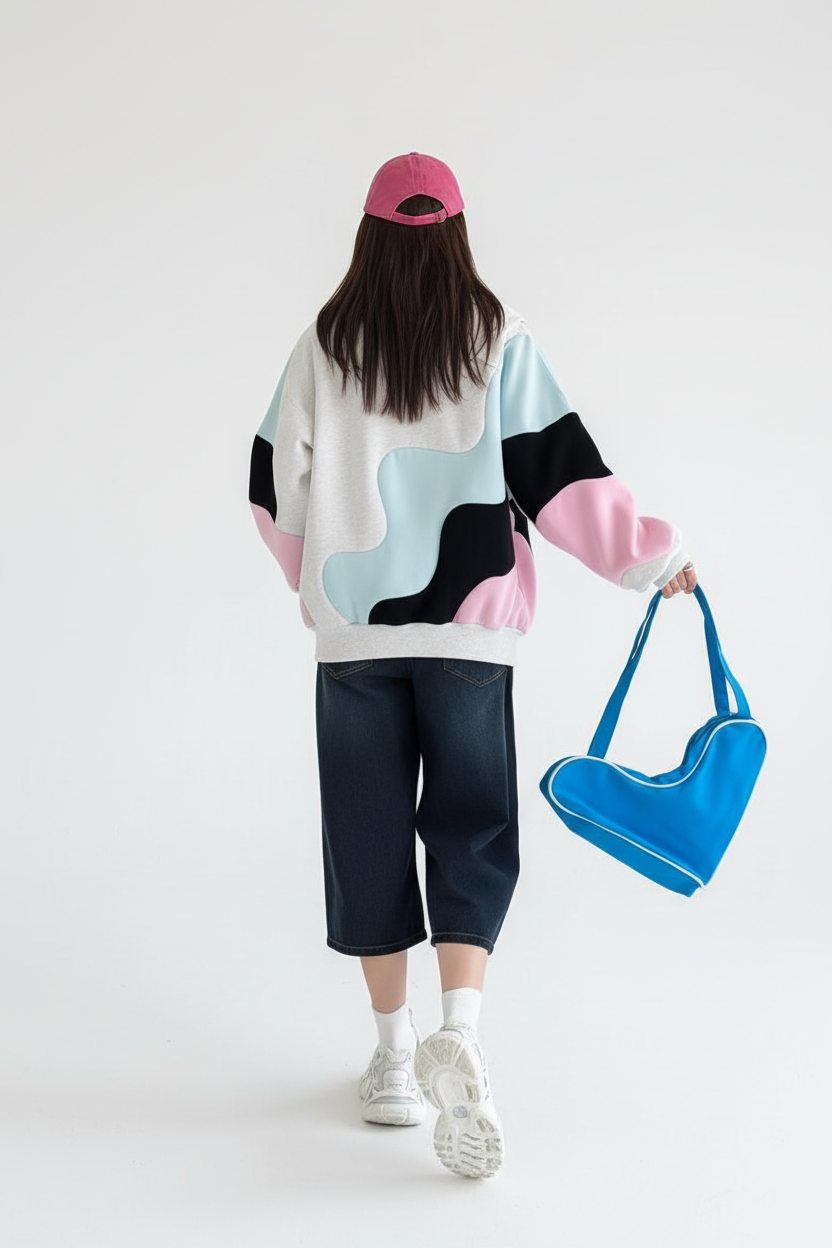 White Iconic Pop-Art Hoodie