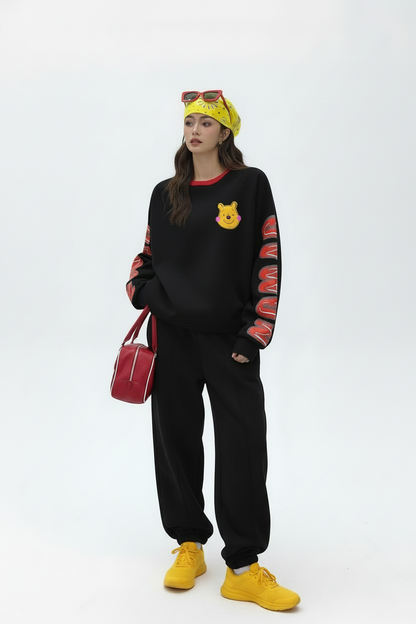 Winnie the Pooh Oversized Sweatshirt - Black