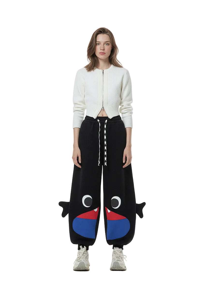 Black Shark Wide Leg Pants