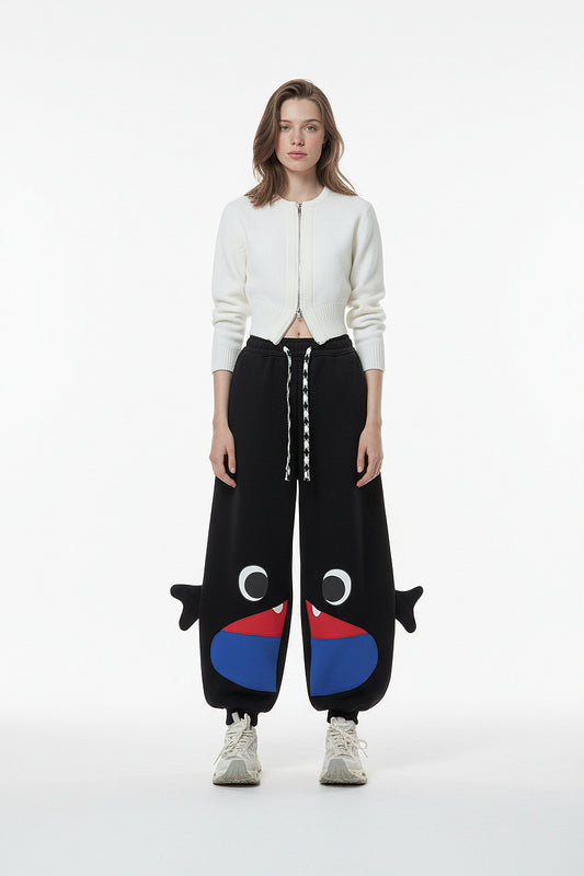 Black Shark Wide Leg Pants